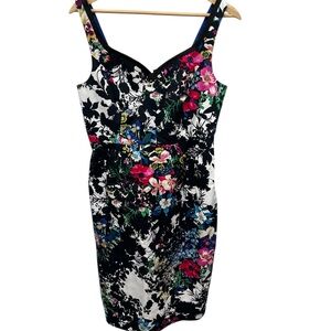Leifnotes Colorful Floral MIDI Sleeveless Dress Size 6
